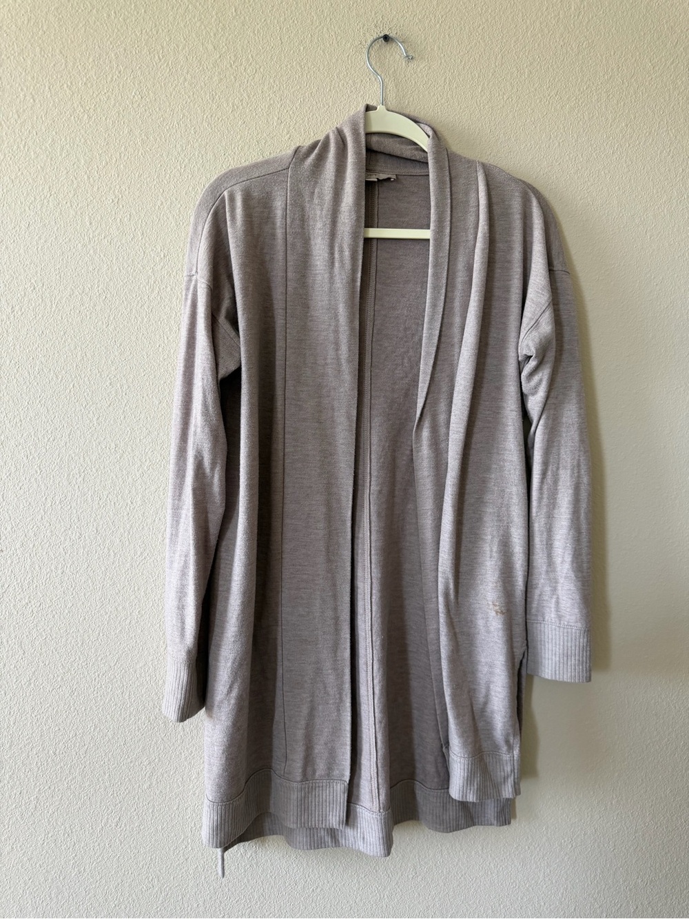 LOFT Light Taupe Knit Cardigan